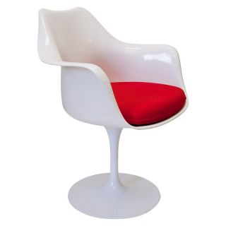 AEON Amsterdam Swivel Arm Chair   White/Red