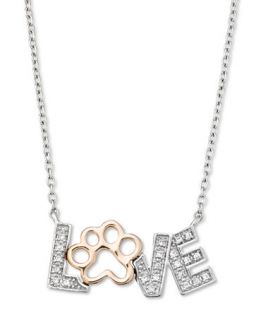 ASPCA® Tender Voices® Diamond Love Pendant in 10k Rose Gold Plated
