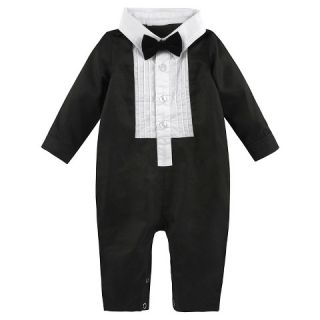 Cutee® One Piece Tuxedo Rompers   Black