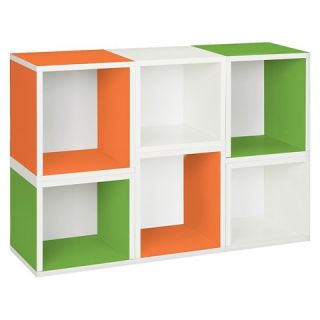 Way Basics Stackable Arlington 6 Cube Storage Bookcase   Multicolor