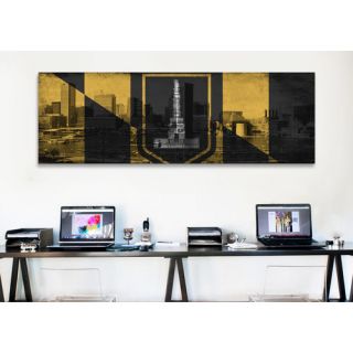 iCanvas Baltimore Flag, Grunge Skyline Panoramic Graphic Art on Canvas