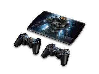For Sony PlayStation 3 Super Slim CECH 4000 Skins Stickers Personalized Decals + 2 Controller Covers   PS3S4000 123