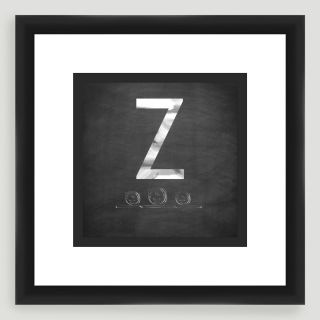 Z Monogram Typography Wall Art