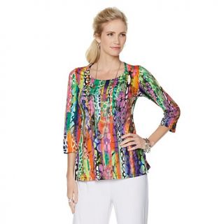 Slinky® Brand 3/4 Sleeve Printed Tunic   8102569