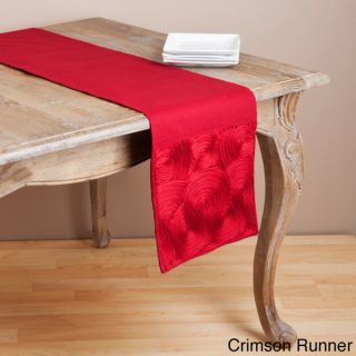 Embroidered Scroll Design Table Runner
