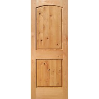 ReliaBilt 2 Panel Round Top Knotty Alder Slab Interior Door (Common 32 in x 80 in; Actual 32 in x 80 in)