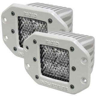 Rigid Industries M Series Dually Flush Mount LED Diffused Lights Pair 759579