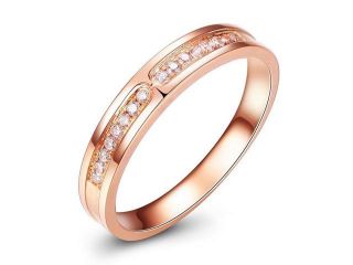 100% natural diamond 0.10 ct in total 18K white gold diamond wedding women ring fine jewelry