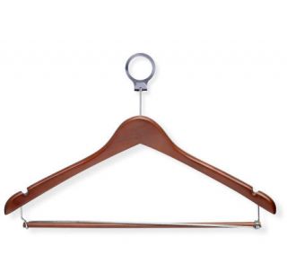 Honey Can Do Set of 24 Deluxe Cherry Wood Finish Suit Hangers —