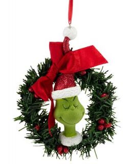 Department 56 Grinch Village Grinch in Wreath Ornament  