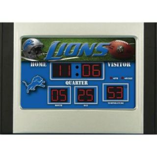 Detroit Lions 6.5 in. x 9 in. Scoreboard Alarm Clock with Temperature 0128821