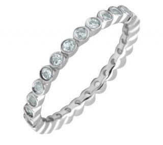 Simply Stacks Sterling Aquamarine Eternity Stackable Ring —
