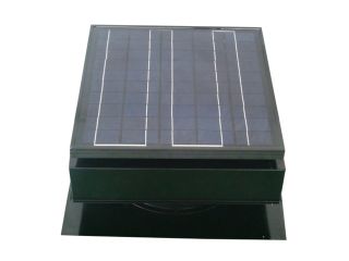 30 Watt 1550 CFM Black Solar Powered Attic Fan for 2,200 sq/ft attics