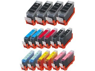 Green Project Compatible Ink Cartridge Replacement for Canon (4pc. BCI3eBKR , 2pc. BCI3eC/6CR , 2pc. BCI3eM/6MR , 2pc. BCI3ePBK/6PBKR , 2pc. BCI3ePC/6PCR , 2pc. BCI3ePM/R , 2 pc. BCI3eY/6YR) 16 Pac