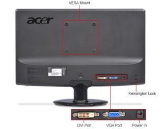 Two Acer S201HL bd 20 Widescreen LED Backlit Monitors and Planar AS2 997 5253 00 Dual Monitor Stand Bundle