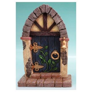Fairy Mini Garden Door with Bell and Vines by Hi Line Gift Ltd.