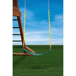 Gorilla Playsets Swing, Green Belt and Yellow Chain