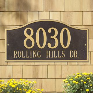 Whitehall Products Rolling Hills Grand Address Plaque