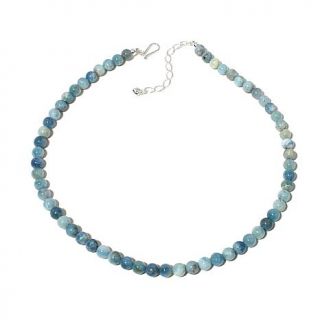 Jay King Aquamarine Bead Sterling Silver 20" Necklace   7817435