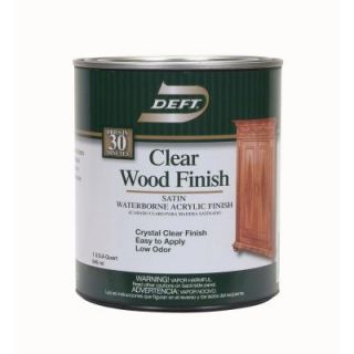 Deft 1 qt. Semi Gloss Interior Clear Wood Finish Waterborne Acrylic 10904