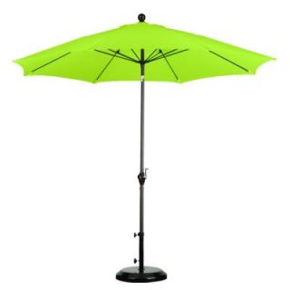 California Umbrella 9 ft. Fiberglass Push Tilt Patio Umbrella in Lime Green Polyester ALUS908117 P29