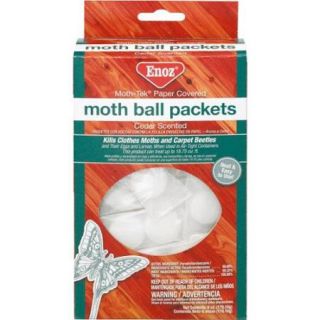 Enoz Cedar Scented Moth Tek Paper Covered Moth Ball Packets, 6 oz, (Pack of 3)