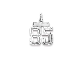 The Varsity Small Diamond Cut Sterling Silver Pendant Number 85