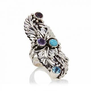 Chaco Canyon Couture Garnet, Amethyst, Turquoise and Swiss Blue Topaz Sterling    7695938