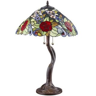 Serena D'italia Tiffany Rose Styled 26 in. Bronze Table Lamp BD188552M