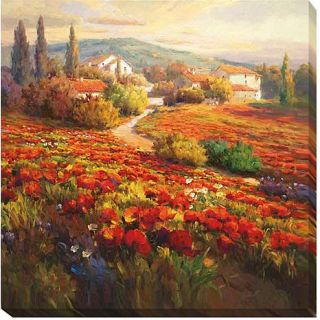 Roberto Lombardi "Poppy Fields" Gallery Wrapped Giclée Canvas Wall Art   Medium   7871664