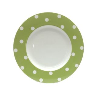 Red Vanilla Freshness Mix & Match Olive Green Dots 11.25 inch Dinner