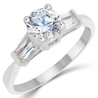 PalmBeach 1.78 TCW Round Cubic Zirconia Anniversary Engagement Ring in