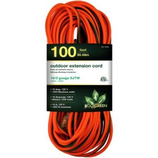 GoGreen Power 16/3 100' GG 13700 Heavy Duty Extension Cord, Lighted End