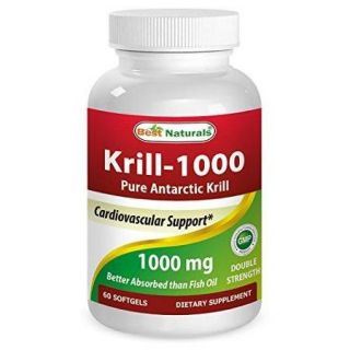 Best Naturals Krill Oil Soft Gel, 1000 mg, 60 Count