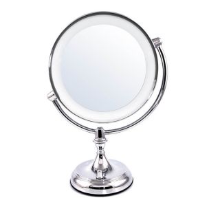 Ovente 9.5 inch Dimmable LED Lighted Tabletop Vanity Mirror   17389953