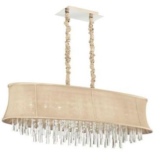 Filament Design Minta 8 Light Polished Chrome Chandelier with Cream Fabric Shades CLI DN14006217