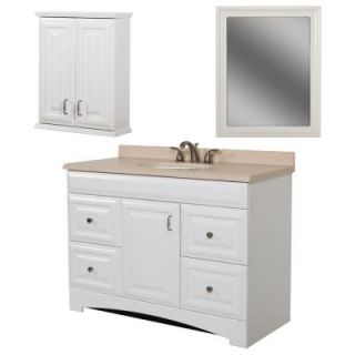 St. Paul Providence Bath Suite with 48 in. Vanity with Vanity Top in OJ and Wall Mirror in White DISCONTINUED BSPR48WCOM WH