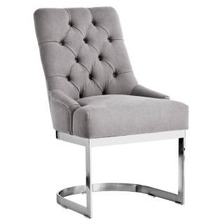 Sunpan Hoxton Vintage Linen Grey Upholstered Dining Chair