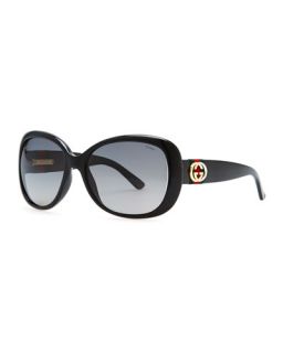 Gucci Gradient Polarized Sunglasses, Black