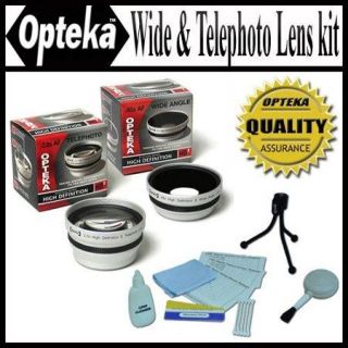 Opteka 0.45x Wide Angle & 2.2x Telephoto HD2 Pro Lens Set for Nikon Coolpix P5100 and P5000 Digital Camera