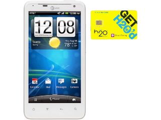 HTC Vivid X710a White 16GB GSM 4G LTE Android Cell Phone + H2O $40 SIM Card