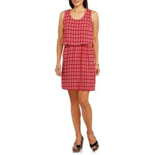 Faded Glory Women's Printed Woven Popover Dress