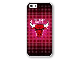 NBA Chicago Bulls Logo White iPhone 5/5s Hard Plastic Case Cover