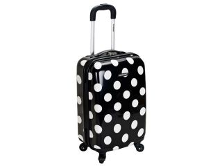 Rockland 20 inch Lightweight Hardside Spinner Carry On Luggage   Pink Dot