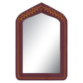 Surya Decorative Wall Mirror   Burgundy Wine