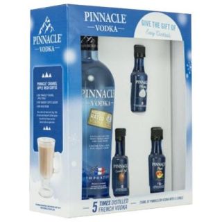 Pinnacle Vodka Gift Set with 3 Bonus Bottles, 750mL