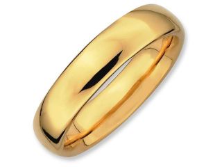 Sterling Silver Stackable Expressions Gold plated Polished Ring