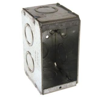 Raco 2 1/2 in. Deep Single Gang Masonry Box with 1/2 and 3/4 in. Concentric Knockouts (25 Pack) 690