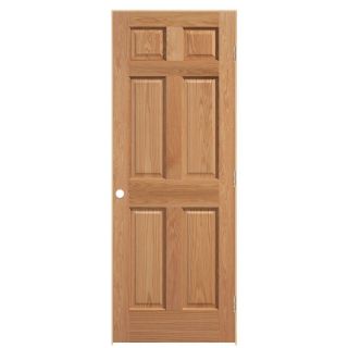 ReliaBilt Prehung Solid Core 6 Panel Oak Interior Door (Common 32 in x 80 in; Actual 33.5 in x 81.5 in)