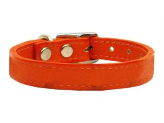 Mirage Pet Products 83 25 12Or Plain Leather Collars Orange 12
